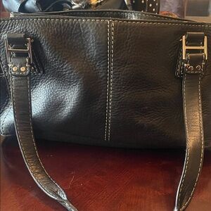 Fossil Black Pebbled leather shoulder bag